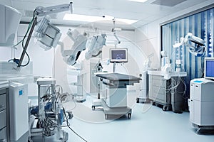 cleanroom robot, with surgical instruments and medical supplies, performing