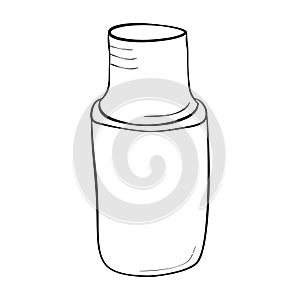 cleanser bottle, simple vector hand draw doodle sketch