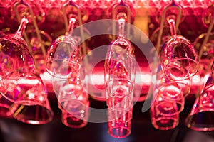 Clear alcohol glasses