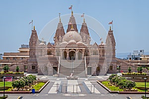 Isolated image of Shree Swaminarayan temple, Ambegaon, Pune, Maharashtra, India photo