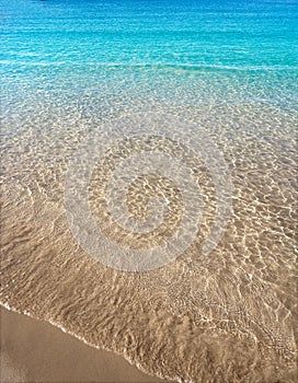 Clear beach water sand in Costa Blanca