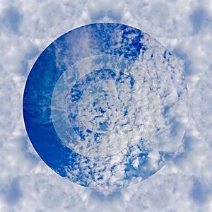 Clear Blue Skies White Grey Clouds Abstract Art