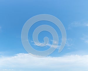 Clear blue sky with cloud background.