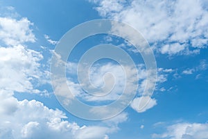 Clear blue sky with cloud background.