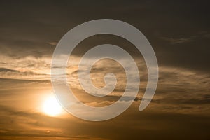 Clear blue sky with cloud background.