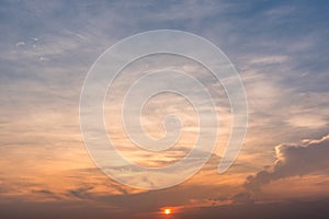 Clear blue sky with cloud background.