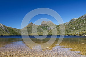 Clear blue sky at Cradle Mountain