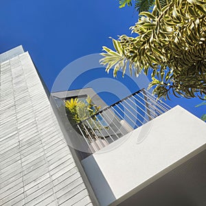 Clear Blue Sky Over A Balcony