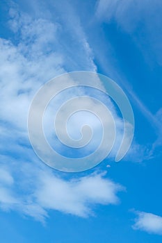 Clear blue sky with white cloud for background backdrop use and postcard, wall paper