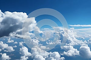 Clear blue sky and white clouds, nature, clouds and skies