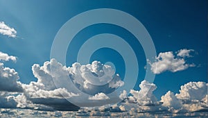 Clear blue sky with white fluffy clouds. Blue sky with fluffy white clouds.