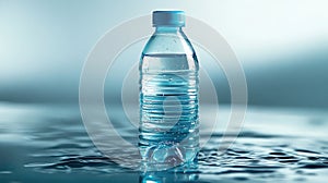 clear bottled water isolated