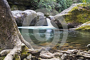 The clear cold waters of The Midnight Hole in the Smokies.