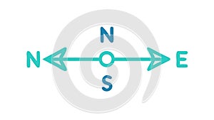 Clear Compass Rose Icon, Navigation and Direction Vector Graphic vector design Generative AI