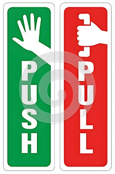 Push and Pull Door Signs