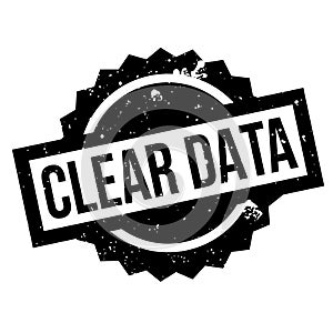 Clear Data rubber stamp
