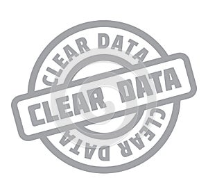 Clear Data rubber stamp