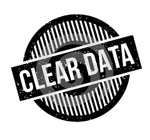 Clear Data rubber stamp