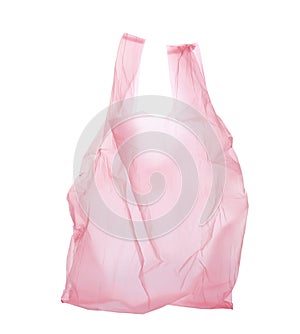 Clear disposable plastic bag
