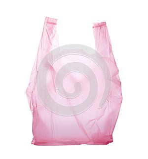 Clear disposable plastic bag