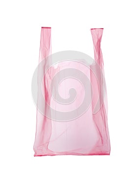 Clear disposable plastic bag