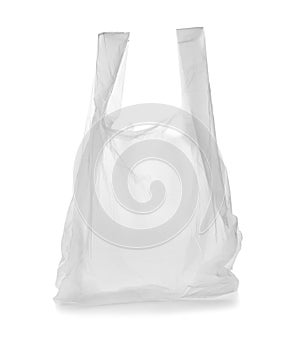 Clear disposable plastic bag