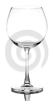 Clear empty wine glass