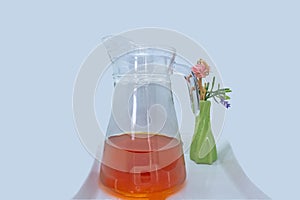 a clear glass beaker suitable for water, tea or coffe mockup 3D