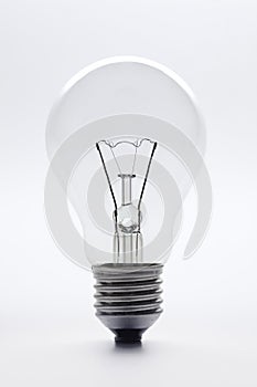 Clear glass lightbulb full lenght photo