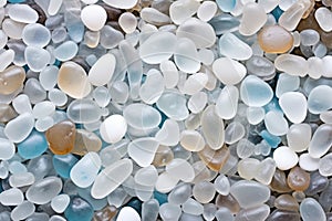 clear glass pebbles grouped closely together