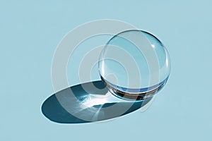 Crystal Ball on Blue Background with Shadow