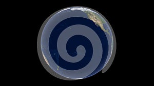 Clear globe spinning