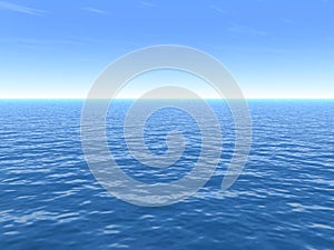 Clear Hot Summer Day Over Sea