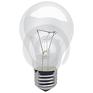Clear Incandescent Light Bulb photo