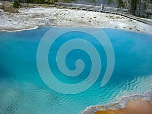 a clear lake in the rocky mountains