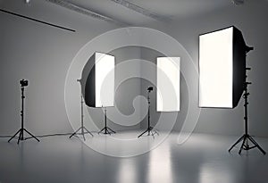 Clear light white wall empty photo studio cyclorama background stock photoCyclorama - Backdrop Backgrounds Photography No People
