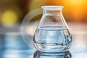 Clear Liquid in Glass Erlenmeyer Flask, Science Experiment