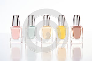 clear nail polish bottles, solid color base