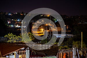 Clear night in a neighborhood of Mexico photo