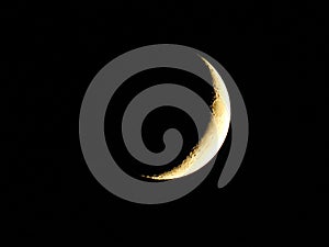 Beautiful crescent moon photo