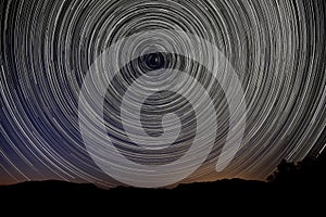 Clear North Star Circular Trails in the Joshua Tree Desert