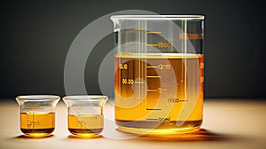 clear oil beaker