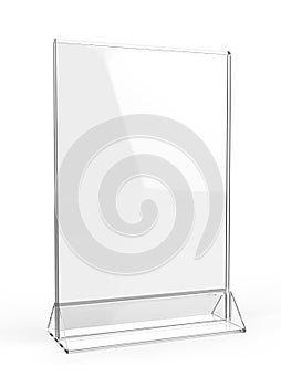 Clear plastic and acrylic table talkers promotional upright menu table tent top sign holder 11x8 table menu card display stand pi