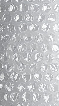 Clear Plastic Bubble Wrap Protective Packaging Material Full Frame Texture