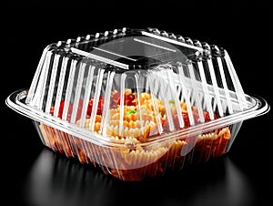 clear plastic food container