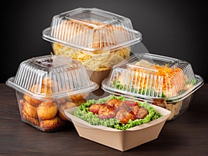 clear plastic food container