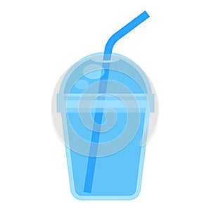 Clear plastic glasses and straws, tumbler plastic cup for clip art