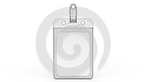 Clear plastic id card holder with clip