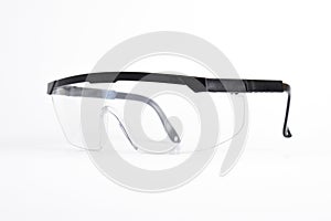 Clear plastic safety goggles