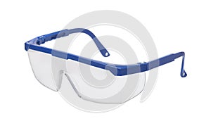 Clear plastic safety goggles